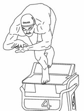 Downloadable coloring - Florent Manaudou - French athletes Olympic Games 2024