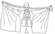 Drawing to color - Léon Marchand - French athletes Olympic Games 2024