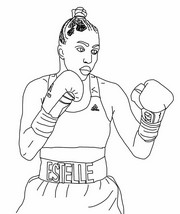 Printable coloring - Estelle Mossely - French athletes Olympic Games 2024