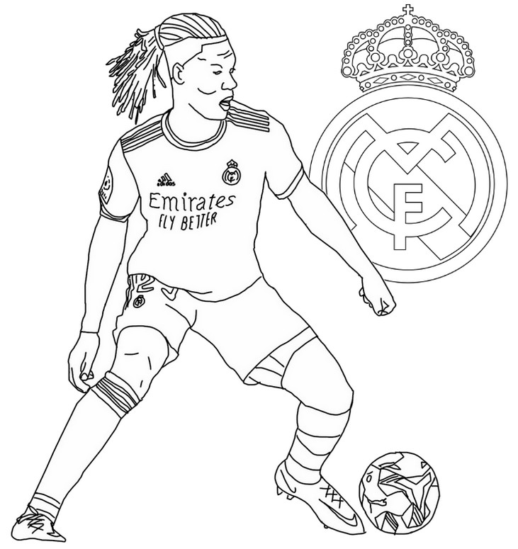 Coloring page Eduardo Camavinga