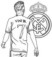 Coloring page - VINI JR 7. - Soccer - Real Madrid