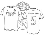 Free coloring page - Jersey Bellingham - Soccer - Real Madrid