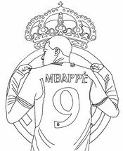 Disegno da colorare Presentazione di Kylian Mbappé