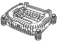 Kolorowanka Dawny stadion Bernabéu