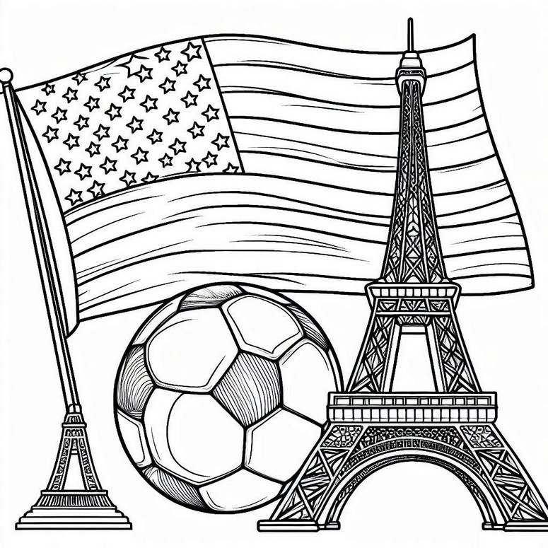 Coloring page American team