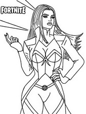 Coloring page - Emma Frost - Fortnite - Absolut Doom
