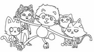 Dibujo gratuito - Gabby y Marty, el gato fiestero - La casa de muñecas 2024