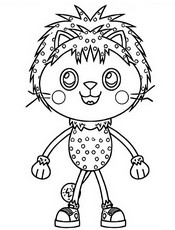 Hoja para colorear - Marty, el gato fiestero - La casa de muñecas 2024