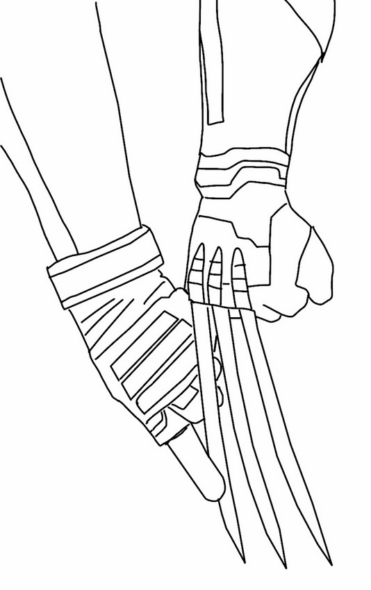 Coloring page hands