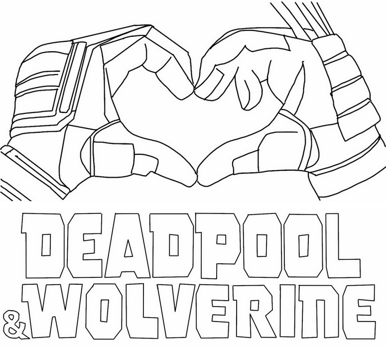 Coloring page Logo & Heart