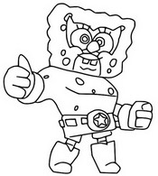Målarbild - Spongebob El Primo - Brawl Stars - SpongeBob SquarePants