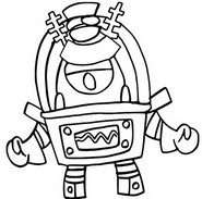 Teckning att färglägga - Plankton Darryl - Brawl Stars - SpongeBob SquarePants