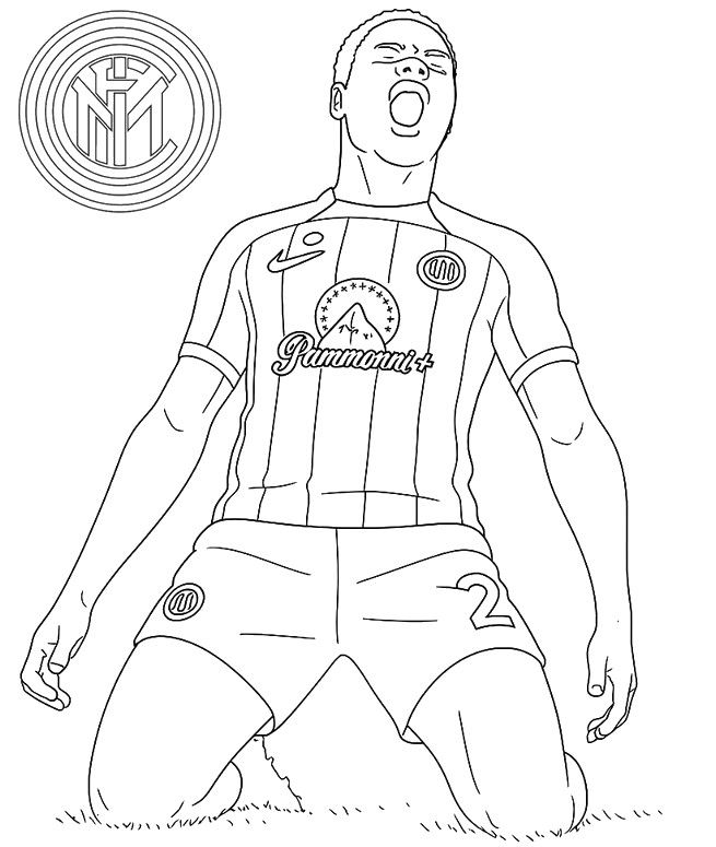 Coloring page Denzel Dumfries