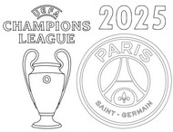 Downloadable coloring - Winner: PSG - UEFA Champions League 2024-2025
