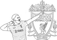 Coloring page Mohamed Salah