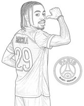 Coloring page Bradley Barcola