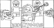 Ausmalbild zum Herunterladen - Poster - LEGO Pixar: Bricktoons