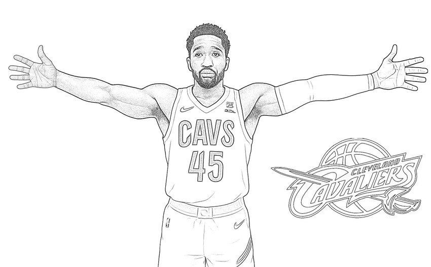 Disegno da colorare Donovan Mitchell