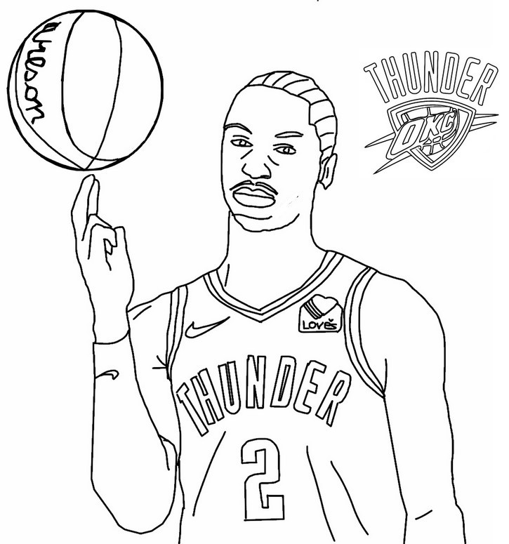 Desenho para colorir Shai Gilgeous-Alexander