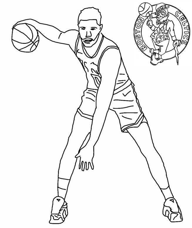 Coloriage Jayson Tatum - Boston Celtics