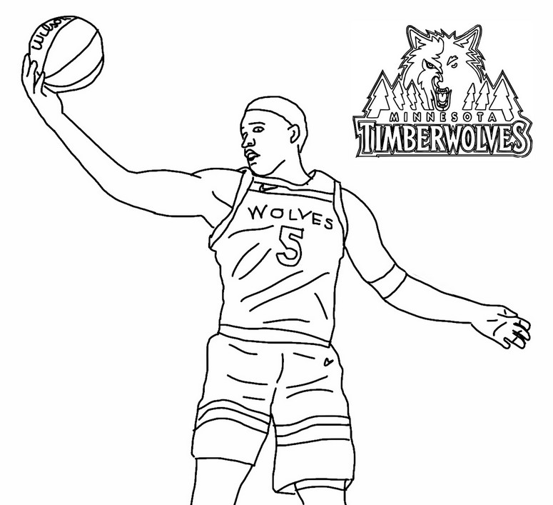 Coloring page Anthony Edwards