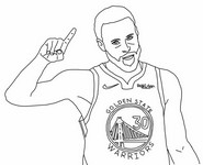 Kolorowanka Stephen Curry - Golden State Warriors