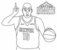 Disegno da colorare Nikola Jokić - Denver Nuggets