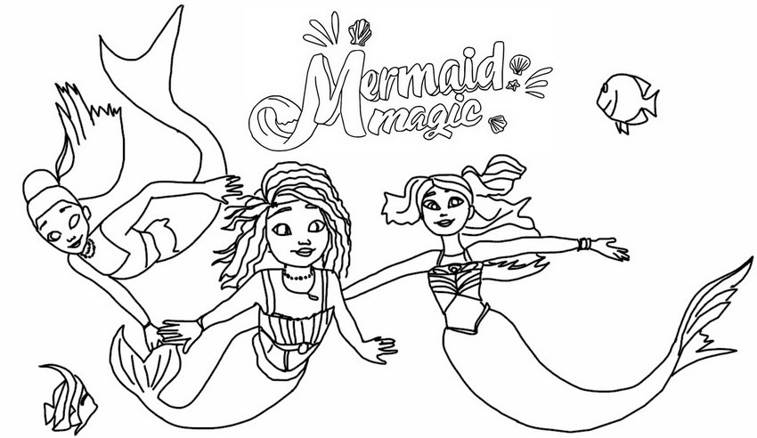 Coloring page Mermaid Magic