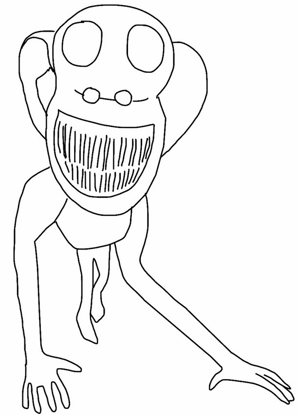 Desenho para colorir Monster Monkey