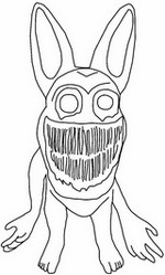 Immagine da colorare - Monster bunny - Zoonomaly