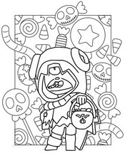 Dibujo descargable - Leon - Brawl Stars - Halloween