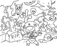 Dibujo para colorear - Nita - Brawl Stars - Halloween