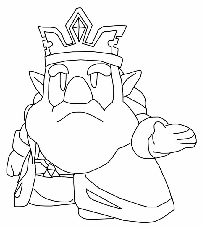 Dibujo para colorear Rey de Hyrule