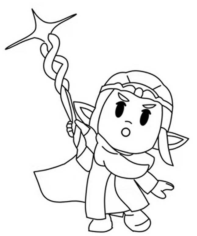 Dibujo para colorear Princesa Zelda