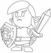 Coloring page - Link - The Legend of Zelda - Echoes of Wisdom