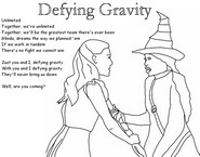 Imagen para colorear - Defying Gravity - Unlimited - Wicked