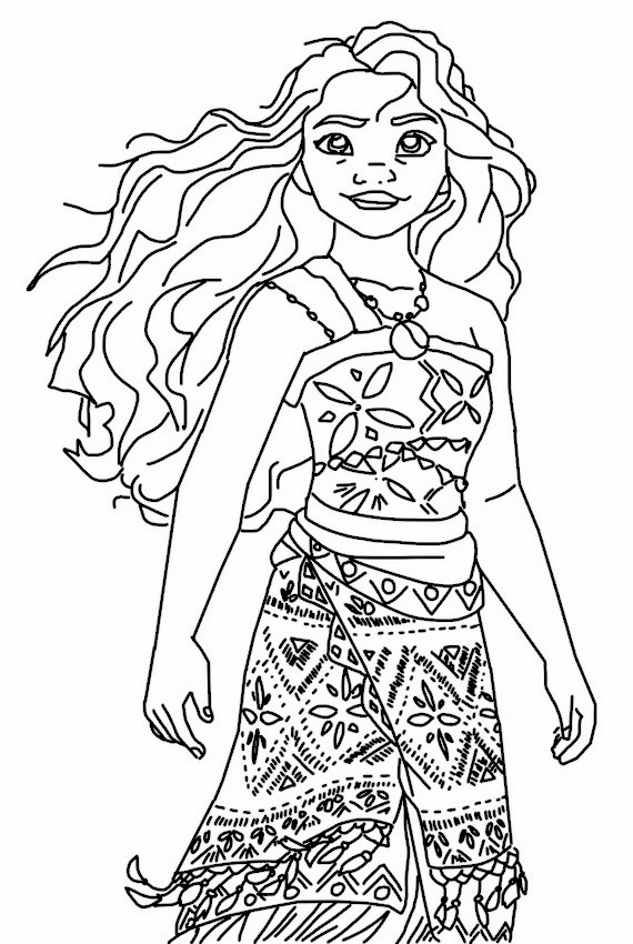 Desenho para colorir Moana