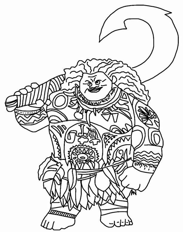 Dibujo para colorear Vaiana 2