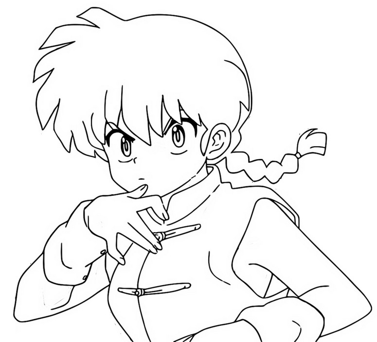 Dibujo para colorear Ranma Saotomé - Femenino