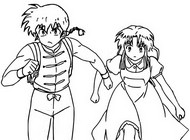 Kolorowanka - Ranma & Akané - Ranma 1/2