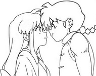 Darmowa kolorowanka - Ranma Saotomé & Akané Tendo - Ranma 1/2