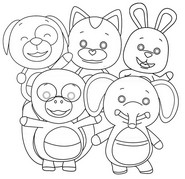 Dibujo gratuito - cinco amigos - Maravillis