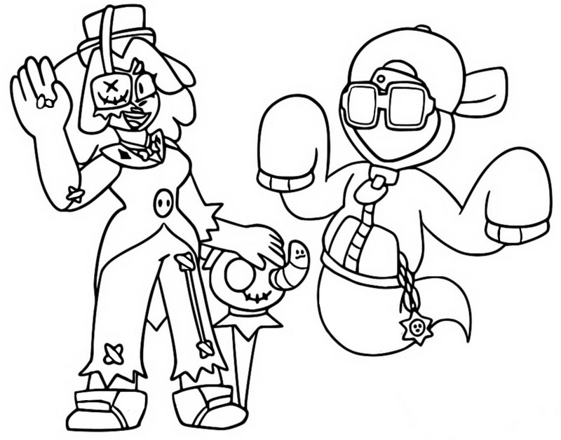 Coloring page Juju & Shade