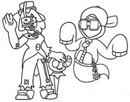 Dibujo descargable - Juju & Shade - Brawl Stars - Ángeles contra demonios