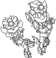 Imagen para colorear - Larry y Lawrie angelicales - Brawl Stars - Ángeles contra demonios