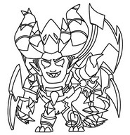 Dibujo para colorear - Mortis demoníaco - Brawl Stars - Ángeles contra demonios