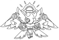 Lámina para colorear - Edgar ángel caído - Brawl Stars - Ángeles contra demonios