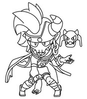 Coloring page Demon Emz