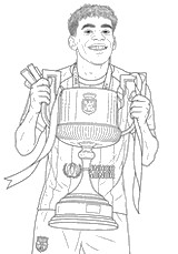 Dibujo para imprimir - Lamine Yamal - Copa del Rey 2025 - Fútbol - FC Barcelona