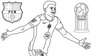 Dibujo descargable - Lamine Yamal - Fútbol - FC Barcelona